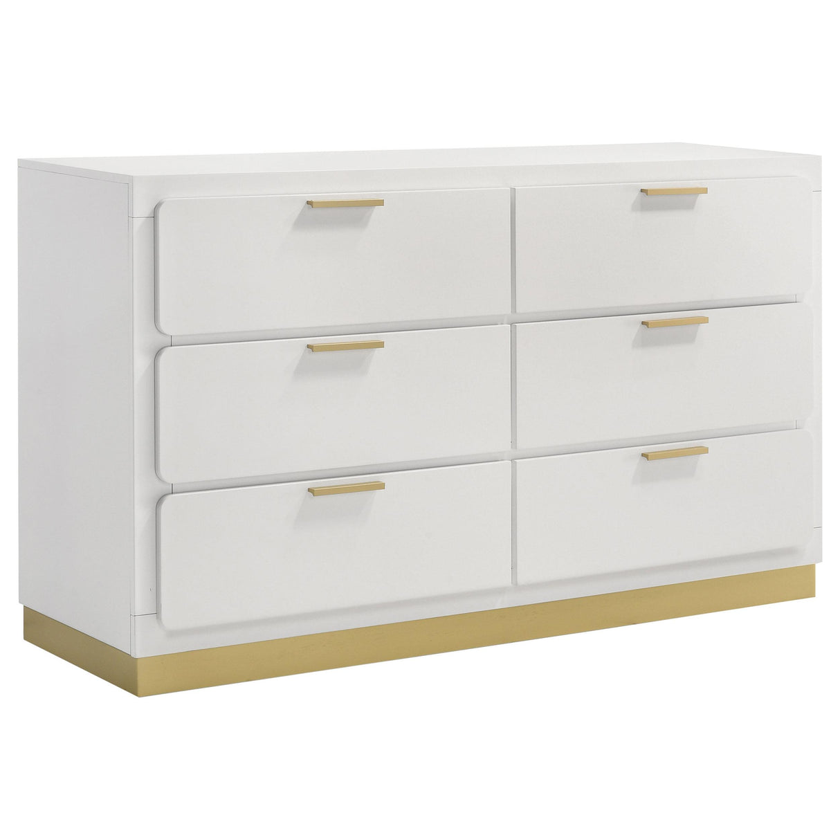 Caraway White and Gray 5-Piece Eastern King Bedroom Set with LED Headboard from Coaster - Luna Furniture