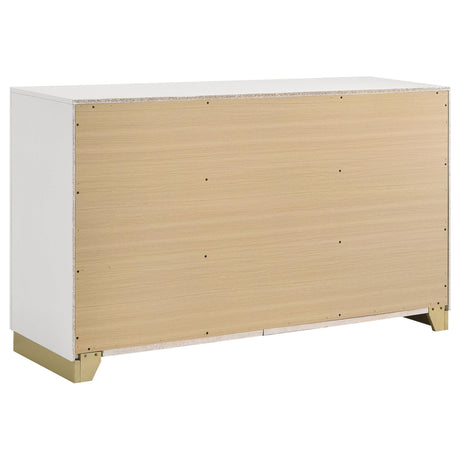 Caraway White and Gray 5-Piece Eastern King Bedroom Set with LED Headboard from Coaster - Luna Furniture