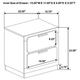 Caraway White 2-Drawer Nightstand from Coaster - Luna Furniture