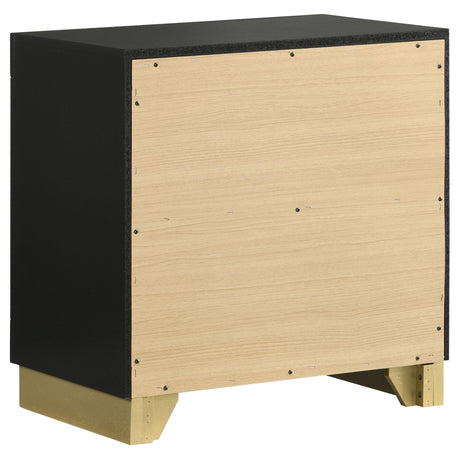 Caraway Black and Gray 4-Piece Eastern King Bedroom Set with LED Headboard from Coaster - Luna Furniture