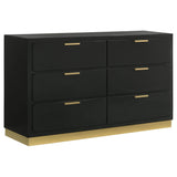 Caraway Black and Gray 4-Piece Eastern King Bedroom Set with LED Headboard from Coaster - Luna Furniture