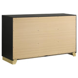Caraway Black and Gray 4-Piece Eastern King Bedroom Set with LED Headboard from Coaster - Luna Furniture