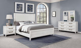 Marielle Distressed White 4-Piece Eastern King Bedroom Set from Coaster - Luna Furniture