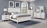 Marielle Distressed White 5-Piece Eastern King Bedroom Set from Coaster - Luna Furniture