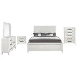Marielle Distressed White 5-Piece Eastern King Bedroom Set from Coaster - Luna Furniture