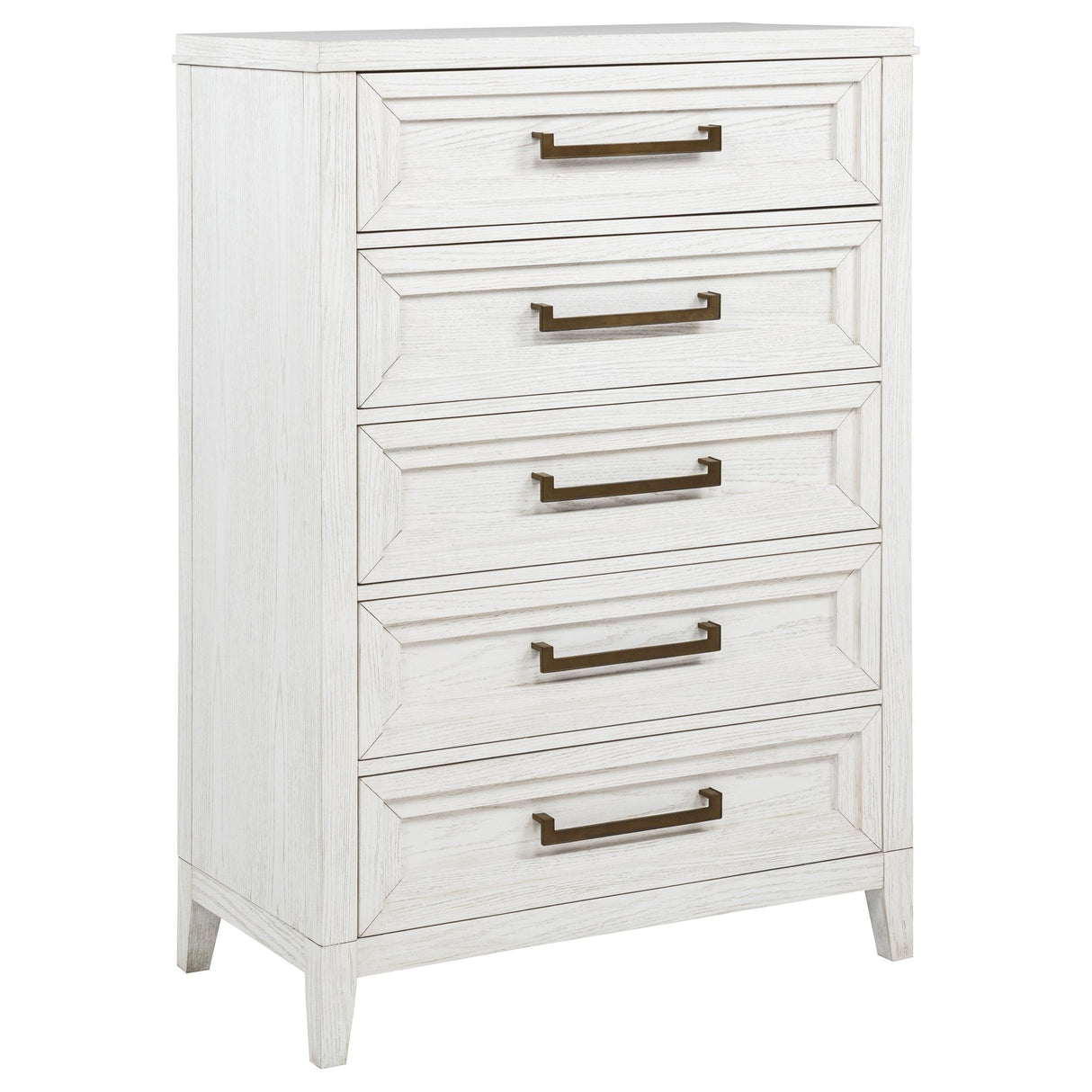 Marielle Distressed White 5-Piece Eastern King Bedroom Set from Coaster - Luna Furniture