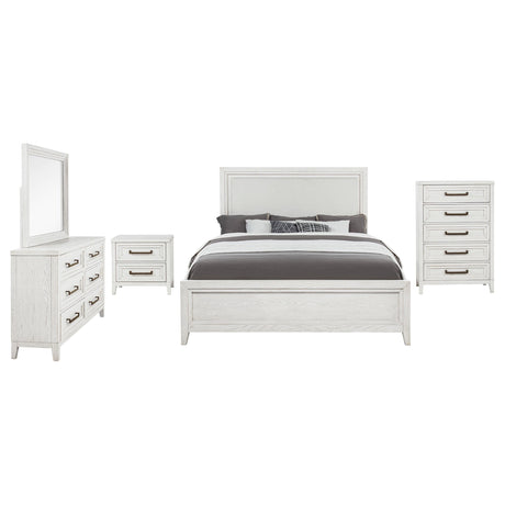 Marielle Distressed White 5-Piece Queen Bedroom Set from Coaster - Luna Furniture