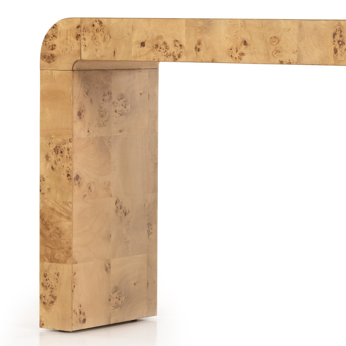 Jenson Console Table in Natural Poplar Burl Veneer from Four Hands - Luna Furniture