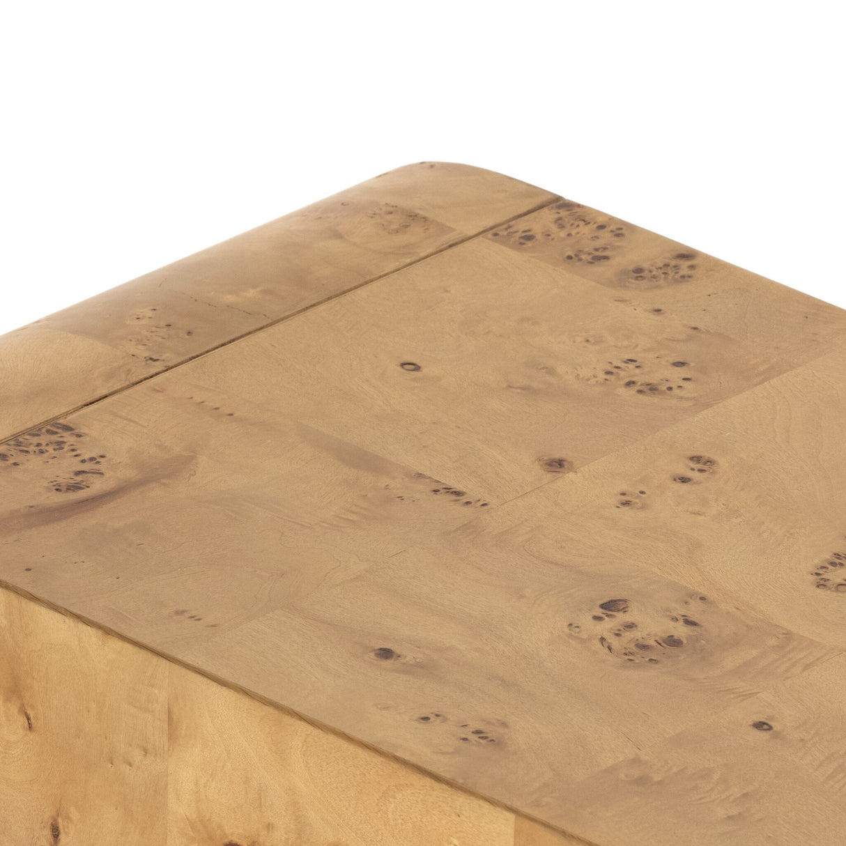 Jenson Console Table in Natural Poplar Burl Veneer from Four Hands - Luna Furniture