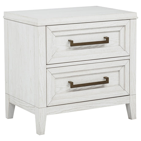 Marielle Distressed White 2-Drawer Nightstand from Coaster - Luna Furniture