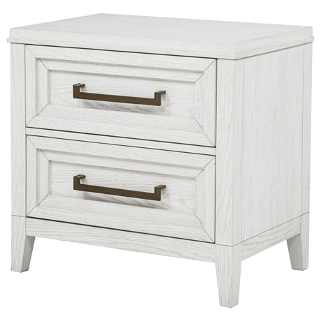 Marielle Distressed White 2-Drawer Nightstand from Coaster - Luna Furniture