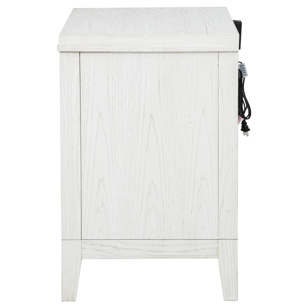 Marielle Distressed White 2-Drawer Nightstand from Coaster - Luna Furniture