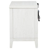 Marielle Distressed White 2-Drawer Nightstand from Coaster - Luna Furniture
