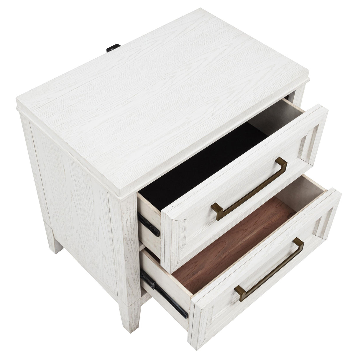 Marielle Distressed White 2-Drawer Nightstand from Coaster - Luna Furniture