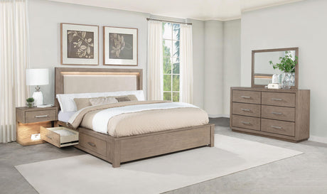 Kenora Barley Brown 4-Piece Queen Bedroom Set from Coaster - Luna Furniture