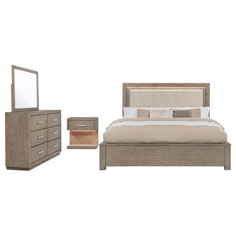 Kenora Barley Brown 4-Piece Queen Bedroom Set from Coaster - Luna Furniture