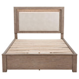 Kenora Barley Brown 56-inch Queen LED Storage Bed from Coaster - Luna Furniture