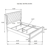 Sonora White Queen Upholstered Panel Bed from Coaster - Luna Furniture