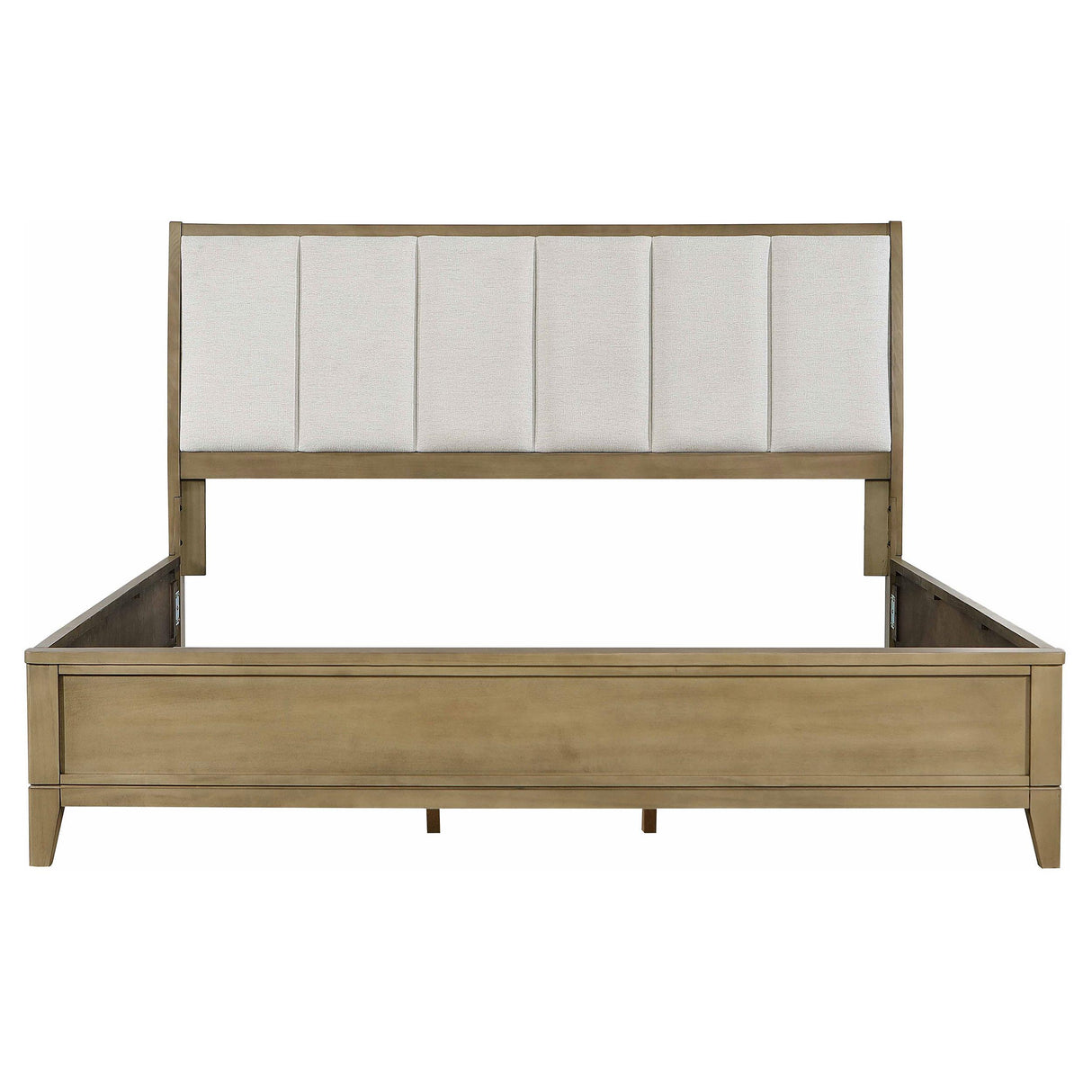 Granada Natural Pine Upholstered Eastern King Panel Bed from Coaster - Luna Furniture