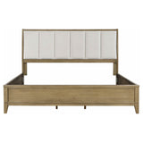 Granada Natural Pine Upholstered Eastern King Panel Bed from Coaster - Luna Furniture