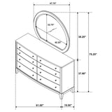 Granada Natural Pine 8-Drawer Dresser and Mirror from Coaster - Luna Furniture