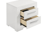 Ives White High Gloss 4-Piece Eastern King Bedroom Set from Coaster - Luna Furniture