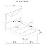 Ives Queen Panel Bed LED Headboard White High Gloss from Coaster - Luna Furniture