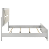 Marmore White 64-inch Eastern King Panel Bed LED Headboard from Coaster - Luna Furniture
