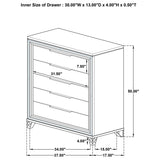 Marmore White 5-Piece Queen Bedroom Set from Coaster - Luna Furniture