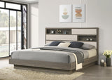 Fenwick Gray Oak Eastern King Bed Bookcase Headboard from Coaster - Luna Furniture