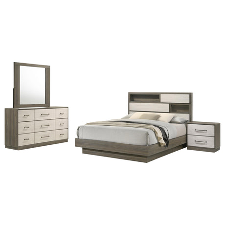 Fenwick Gray Oak 4-Piece Queen Bedroom Set from Coaster - Luna Furniture