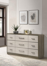 Fenwick Gray Oak 9-Drawer Dresser from Coaster - Luna Furniture