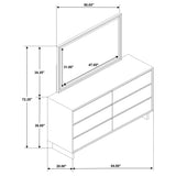 Glenwood Warm Brown 6-Drawer Dresser and Mirror from Coaster - Luna Furniture