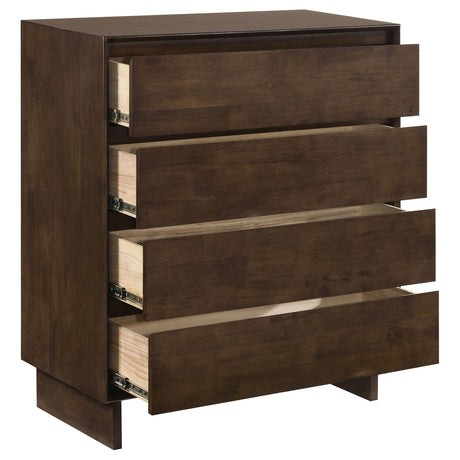 Glenwood Warm Brown 4-Drawer Chest from Coaster - Luna Furniture