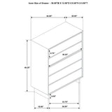 Glenwood Warm Brown 4-Drawer Chest from Coaster - Luna Furniture