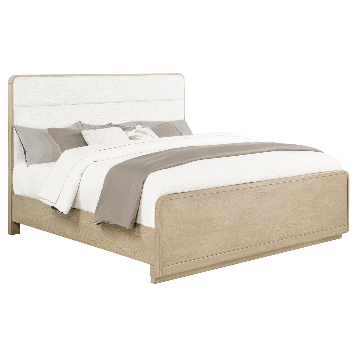 Ladera Light Elm Eastern King Panel Bed from Coaster - Luna Furniture