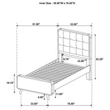 Robyn Light Ash 4-Piece Twin Bedroom Set from Coaster - Luna Furniture