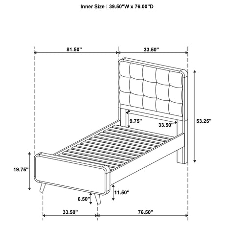 Robyn Light Ash 4-Piece Twin Bedroom Set from Coaster - Luna Furniture