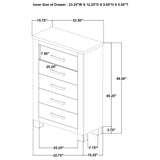 Oakglen Weathered Oak 5-Drawer Chest from Coaster - Luna Furniture