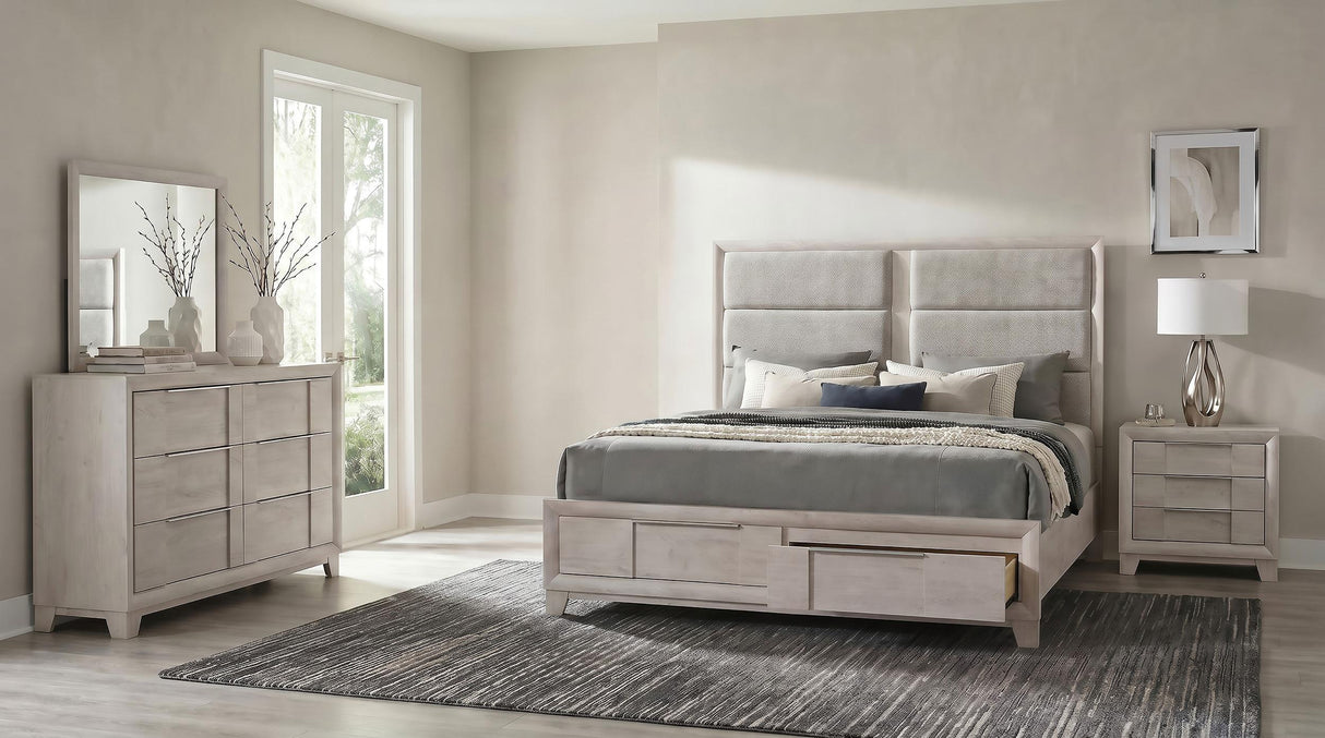 Farre Washed Gray 4-Piece Queen Bedroom Set