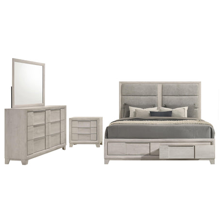 Farre Washed Gray 4-Piece Queen Bedroom Set from Coaster - Luna Furniture