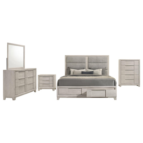 Farre Washed Gray 5-Piece Queen Bedroom Set from Coaster - Luna Furniture