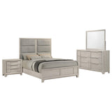 Farre Washed Gray 4-Piece Queen Bedroom Set from Coaster - Luna Furniture