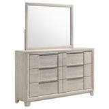 Farre Washed Grey 6-drawer Dresser with Mirror from Coaster - Luna Furniture