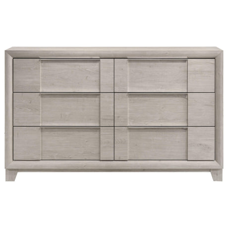 Farre Washed Gray 6-Drawer Dresser from Coaster - Luna Furniture