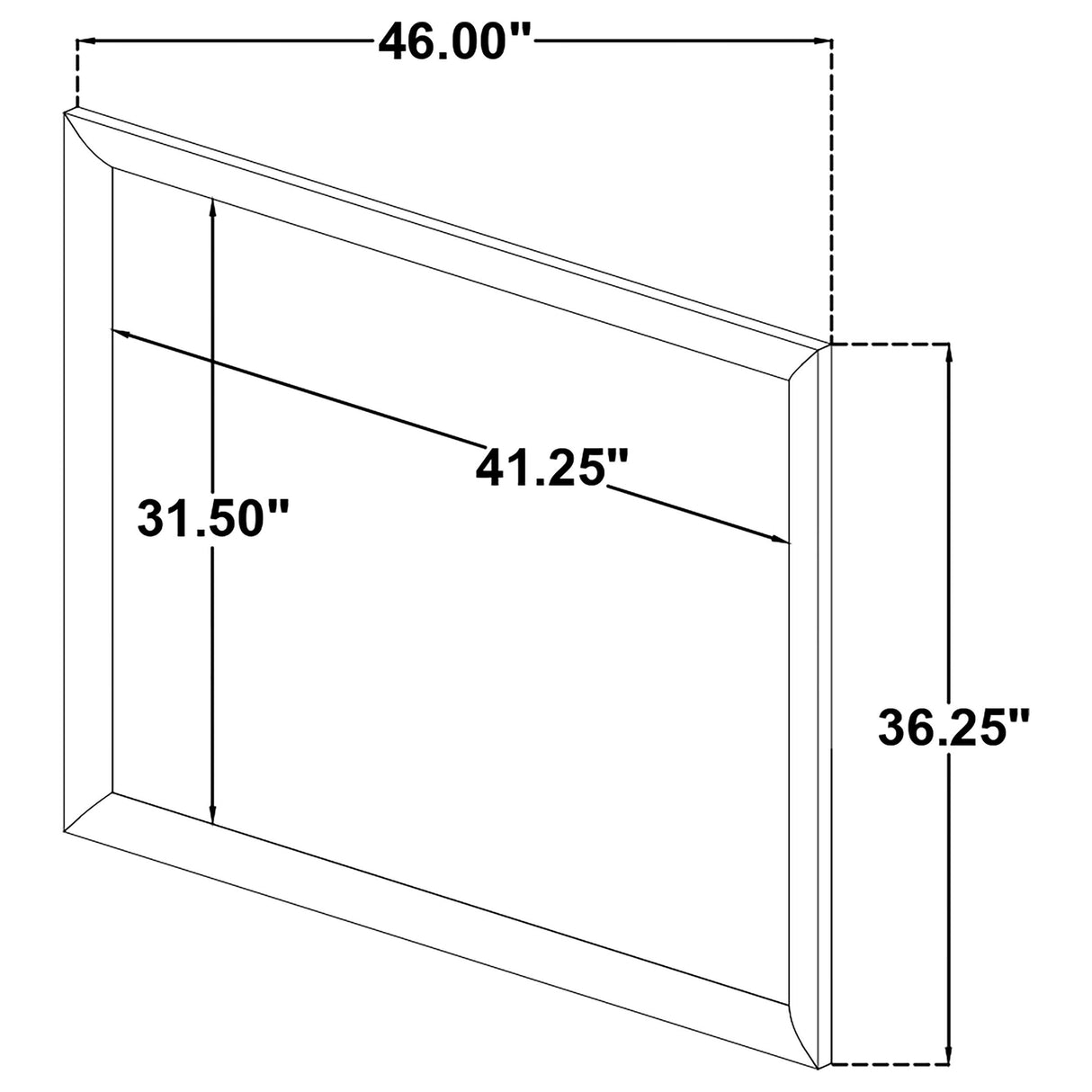 Farre Washed Gray Dresser Mirror