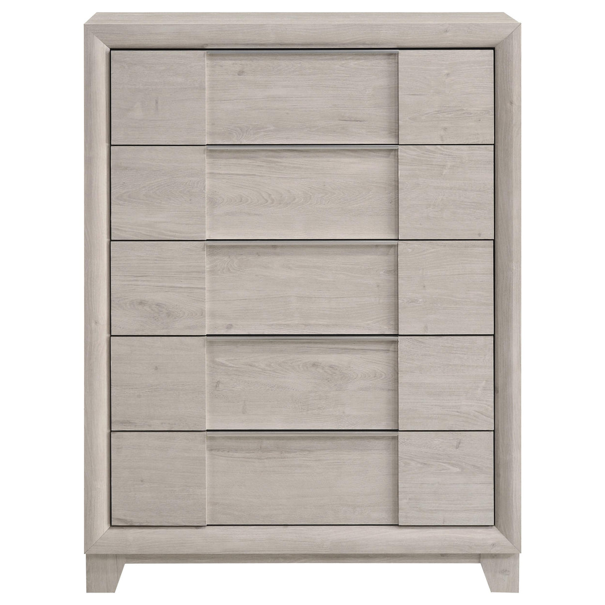 Farre Washed Gray 5-Drawer Chest of Drawers