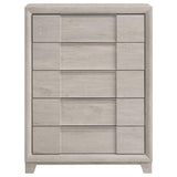 Farre Washed Gray 5-Drawer Chest of Drawers