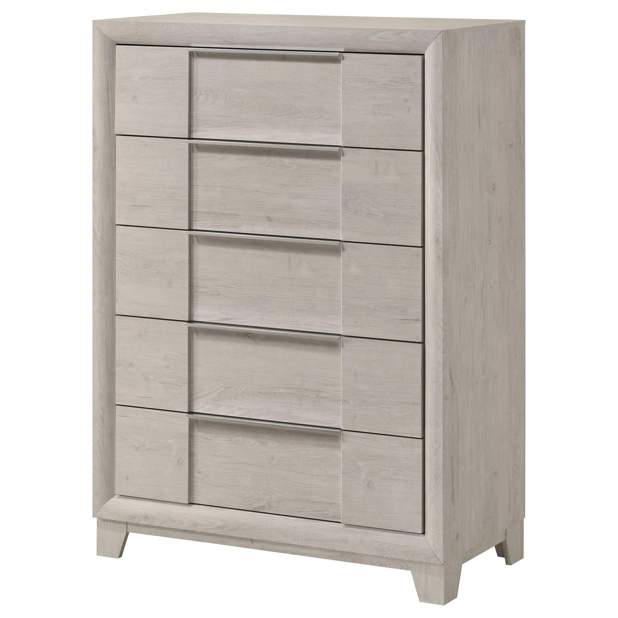Farre Washed Gray 5-Drawer Chest of Drawers