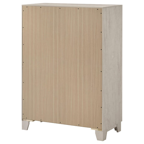 Farre Washed Gray 5-Drawer Chest of Drawers from Coaster - Luna Furniture
